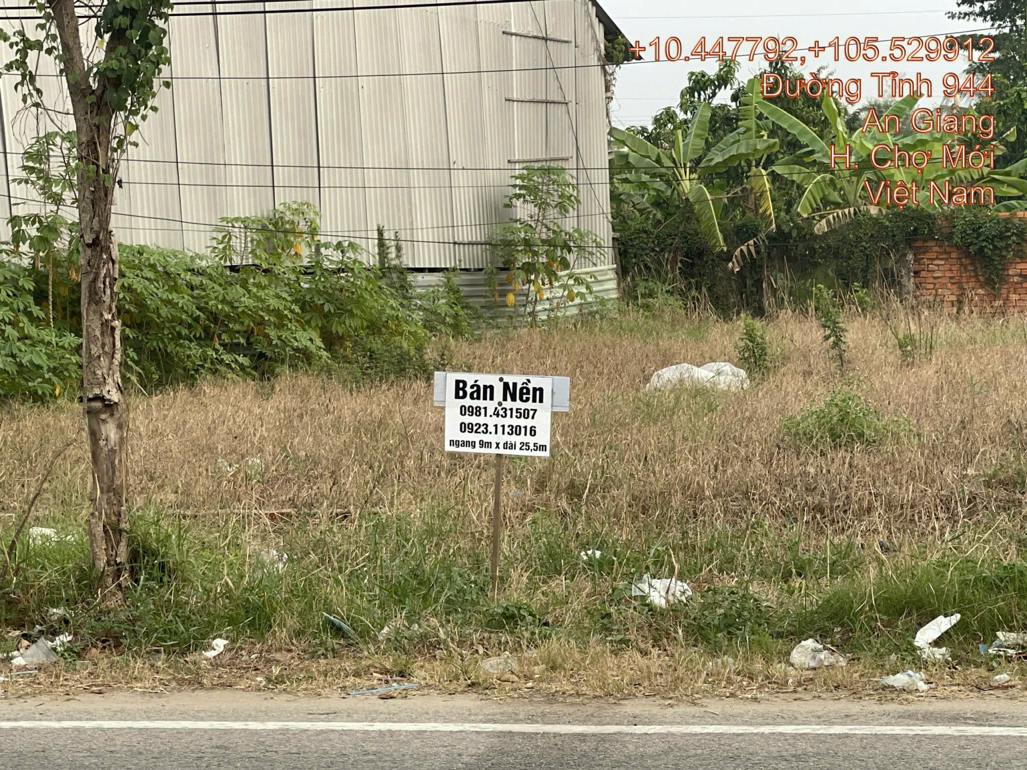 bán Nền đường tỉnh 944, xã Long kiến